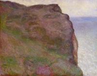 Monet, Claude Oscar - Cliff at Petit Ailly in Grey Weather